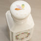 Antique Medium White Ceramic Hand-Painted Floral Bottle