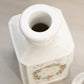 Antique Medium White Ceramic Hand-Painted Floral Bottle