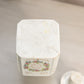 Antique Medium White Ceramic Hand-Painted Floral Bottle