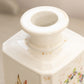 Antique Medium White Ceramic Hand-Painted Floral Bottle