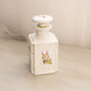 Antique Medium White Ceramic Hand-Painted Floral Bottle