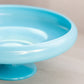 Antique Northwood Light Blue Opaque Iridescent Glass Footed Bowl