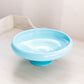 Antique Northwood Light Blue Opaque Iridescent Glass Footed Bowl