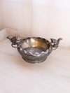 Antique Quadruple Silverplate Inverted Ruffle Squirrel Bowl