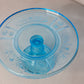 Antique Small Bryce Glass Willow Oak Blue Cake Stand