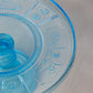 Antique Small Bryce Glass Willow Oak Blue Cake Stand