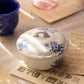 Antique Small Circular Lidded Blue & White Transferware Dish