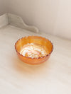 Antique Small Dugan Marigold Carnival Glass Apple Blossoms Bowl