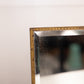 Antique Square Brass Tri-Fold Mirror with Lady, Floral & Face Details