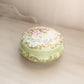 Antique T&V France Limoges Green Ceramic Floral Lidded Jar