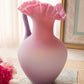 Antique Victorian Pink to Purple Glass Handblown Pitcher