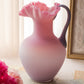 Antique Victorian Pink to Purple Glass Handblown Pitcher