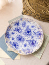 Antique Warwick China Flow Blue Floral Large Plate or Platter