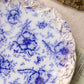 Antique Warwick China Flow Blue Floral Large Plate or Platter