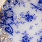 Antique Warwick China Flow Blue Floral Large Plate or Platter