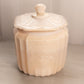 Vintage Beige Milk Glass Mayfair Lidded Biscuit Cookie Jar