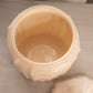 Vintage Beige Milk Glass Mayfair Lidded Biscuit Cookie Jar