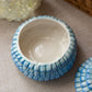 Vintage Blue Flower Lidded Dish Made in Italy