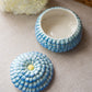 Vintage Blue Flower Lidded Dish Made in Italy