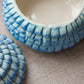 Vintage Blue Flower Lidded Dish Made in Italy