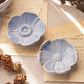 Small Ceramic Blue Flower Dishes (Set of 2)