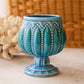 Blue & Teal Green Footed Ceramic Footed Planter