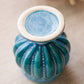 Blue & Teal Green Footed Ceramic Footed Planter