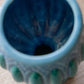 Blue & Teal Green Footed Ceramic Footed Planter