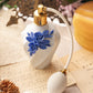 White & Blue Capodimonte Porcelain Flower Perfume Bottle