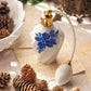 White & Blue Capodimonte Porcelain Flower Perfume Bottle