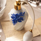 White & Blue Capodimonte Porcelain Flower Perfume Bottle