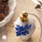 White & Blue Capodimonte Porcelain Flower Perfume Bottle