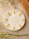 Bordallo Pinheiro Medium White & Yellow Corn Plate