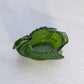 Boyd Dark Green Glass Swan Salt Cellar Toothpick Holder