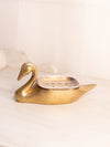 Medium Brass Swan Soap Dish
