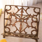 Medium Rectangular Brass Adjustable Book Stand with Ornate Designs