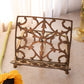 Medium Rectangular Brass Adjustable Book Stand with Ornate Designs