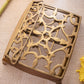 Medium Rectangular Brass Adjustable Book Stand with Ornate Designs