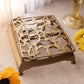 Medium Rectangular Brass Adjustable Book Stand with Ornate Designs