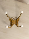 Brass Butterfly Wall Hanging Double Coat Hook