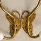 Brass Butterfly Wall Hanging Double Coat Hook
