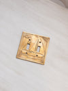 Brass Double Dual Switch Wallplate Cover with Sailboat and Seagull