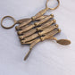 Antique Brass Extendable Scissor Ember Tongs