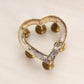 Brass Heart 6 Slot Candleholder (for Smaller Tapers)