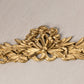 Brass Horizontal Floral & Bow Wall Decor Accent