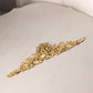 Brass Horizontal Floral & Bow Wall Decor Accent