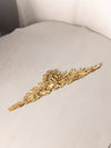 Brass Horizontal Floral & Bow Wall Decor Accent