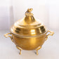Brass Handled Lidded Vessel with Acorn Finial