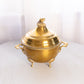Brass Handled Lidded Vessel with Acorn Finial