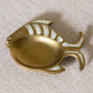 Brass & Mother of Pearl Fish Ashtray Trinket Dish